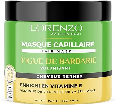 Masque Capillaire Réparateur Intense Lorenzo à la Figue de Barbarie